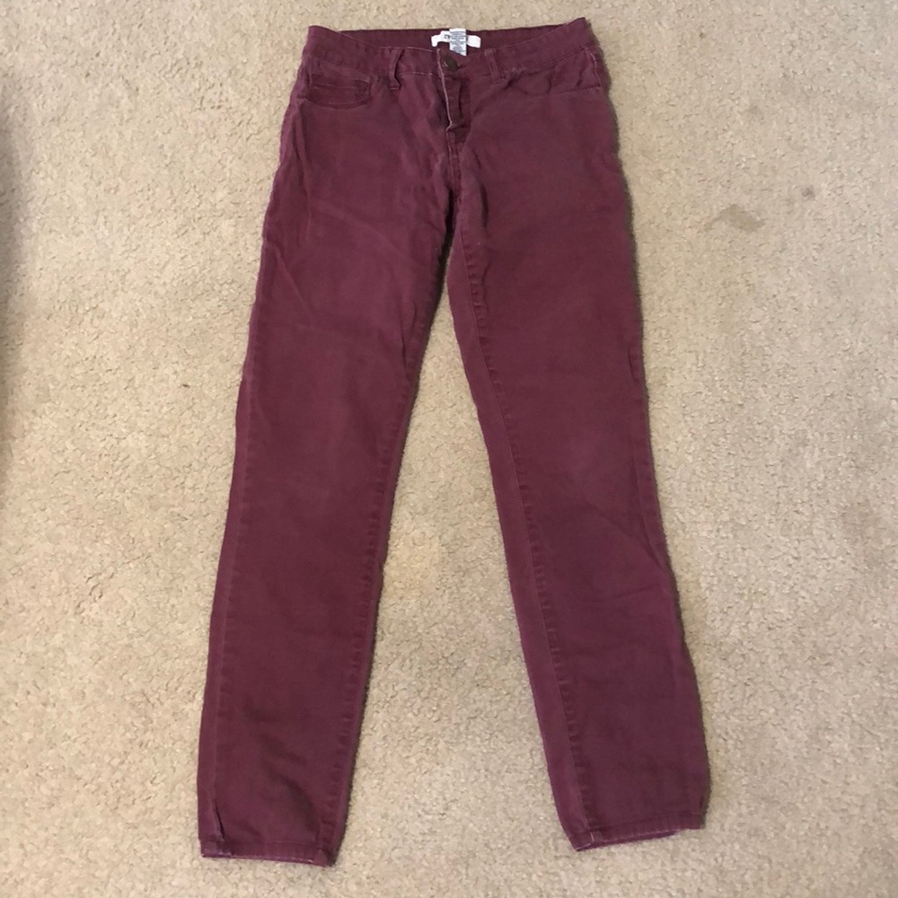 Burgundy Skinny Jeans